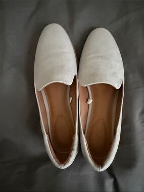 Women’s Grey Suede Slip-On Loafers